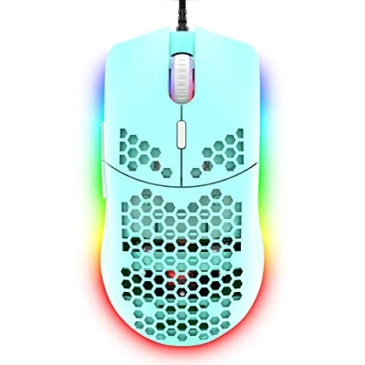 Image of ZIYOULANG Wired Gaming Mouse, 69G Honeycomb Shell Lightweight Mouse with 6400 DPI, 6 Button Programmable USB Mice, for PC Gamers and Xbox PS4 Users Green