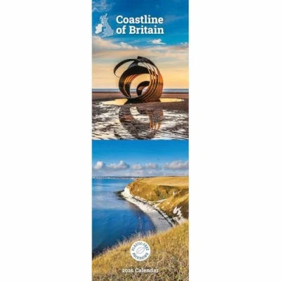 Image of Carousel Worldwide, Coastline of Britain 2026 Slim Wall Calendar