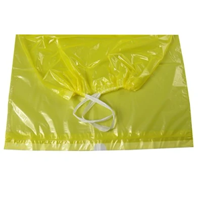 Image of DEISS PREMIUM Yellow Bin Bags with Drawstring 90 Litres 5 Rolls 125 Pieces