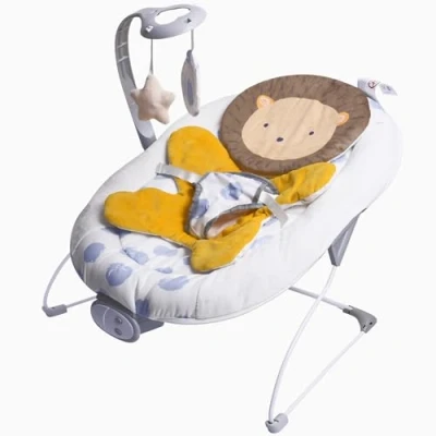 Image of LADIDA Baby Bouncer from Birth 0 6 Months, Vibrating Infant Seat with Removable Toy Bar,Baby Rocker 3 Speeds and 8 Soothing Songs, Portable Lightweight (Brown)