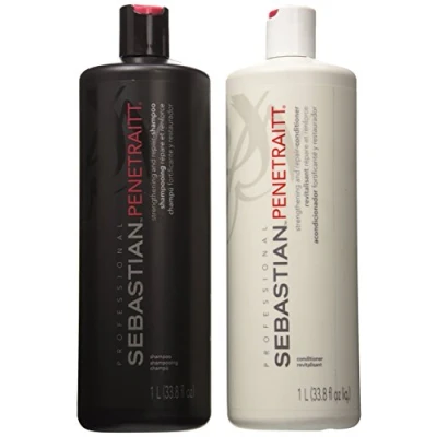 Image of Sebastian Penetraitt Strengthening And Repair Shampoo &amp; Conditioner Liter Set (33.8 OZ)