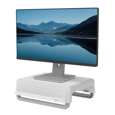 Image of Fellowes Monitor Stand for Desk Breyta™ 100% Recyclable the Home and Office Ergonomic Portable with 3 Height Settings White