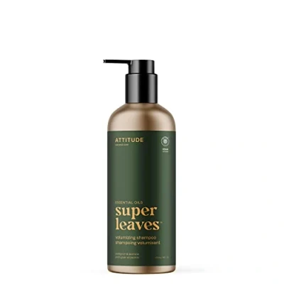 Image of ATTITUDE Hair Shampoo, EWG Verified, Plant and Mineral Based Ingredients, Vegan Beauty Personal Care Products, Refillable Aluminum Bottle, Volumizing, Petitgrain Jasmine, 473 ml