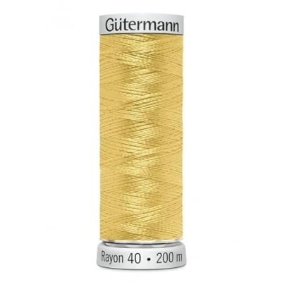 Image of Gutermann No 40 Sulky Rayon Embroidery Thread 200m 1067 Yellow Each