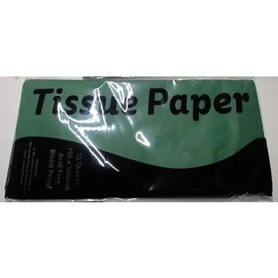 Image of Stephens 750 x 500 mm Tissue Paper Dark Green, 10 Sheets
