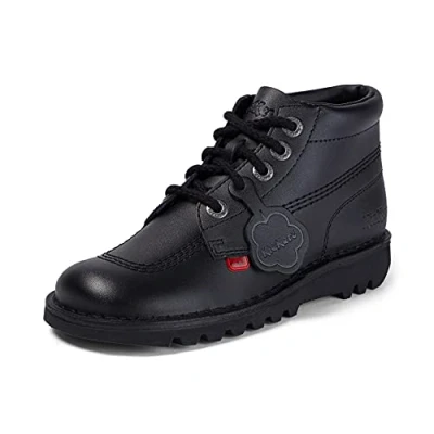 Image of Kickers Women&#039;s Kick Hi Classic Ankle Boots Extra Comfortable Added Durability Premium Quality, Black, 5 UK