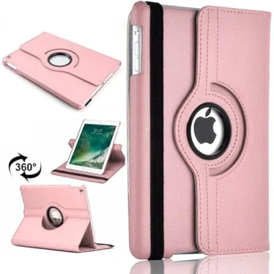 Image of 360 Rotate Case For Apple iPad Mini 1, 2 and 3 7.9&quot; (2012, 2013, 2014) Stand Synthetic Leather Material (Light Pink)