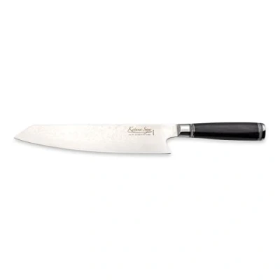 Image of Katana Saya 24cm Kiritsuke Knife, 67 Layer VG 10 Damascus Stainless Steel, Pakkawood Handle, Silver