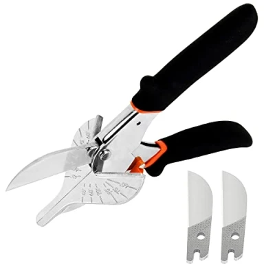 Image of GARTOL Multi Angle Miter Shears Cutter, Multifunctional Trunking For Vinyl Wood Molding Trim, with Replacement SK5 Blades