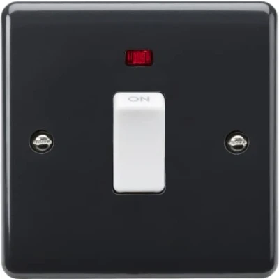 Image of KnightsBridge 20A 1G DP switch with neon [Part M Compliant]