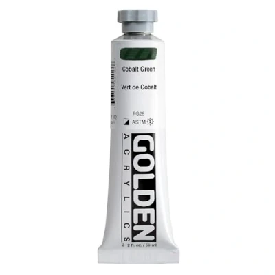 Image of Pro Art Golden Heavy Body Acrylic Paint 2 oz. Cobalt Green