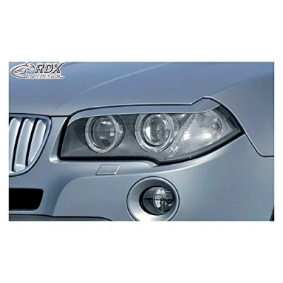 Image of RDX Racedesign Headlight spoilers compatible with BMW X3 E83 2004 2010 (ABS), Unlackiert