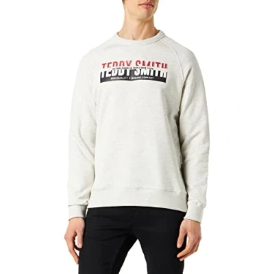 Image of Teddy Smith Men&#039;s S Gordon Rc Sweater, White Ivory China, Large