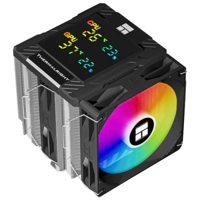 Image of Thermalright Peerless Assassin 120 Digital ARGB Black CPU Air Cooler, Screen Top Cover,6 Heatpipes Computer for AM4/AM5,Intel LGA1700/1851/1150/1151/1200, PC Cooler