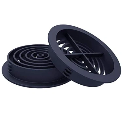 Image of 50 x 70mm Blue/Black Plastic Round Soffit Air Vents/Upvc Push in Roof Disc/Fascia