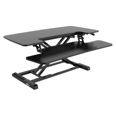 Image of Dellonda 89cm Height Adjustable Standing Desk Converter, 50cm Max Height, 15kg Capacity