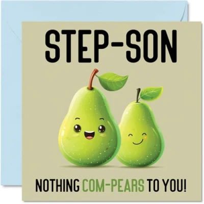 Image of Birthday Cards for Step Son Nothing Com Pears Funny Happy Card from Mum Dad, Gifts, 145mm x Joke Greeting Men Him