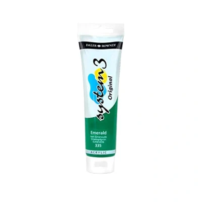 Image of Daler Rowney System3 Acrylic Paint, Plastic Tube, 5.07oz 150 ml, Emerald