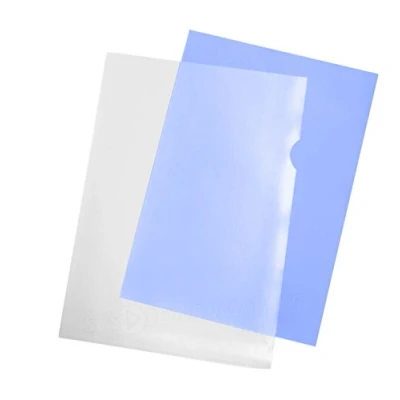 Image of 5X Exacompta A4 Cut Flush Folders Thick 120 Micron PVC Clear Top &amp; Side Opening Filing