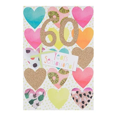 Image of Hallmark 60th Birthday Card &quot;Sensational Years&quot; Medium [Old Model]