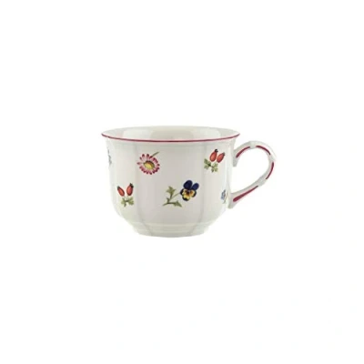 Image of Villeroy &amp; Boch Petite Fleur Cappuccino Cup White, Dishwasher Safe, Microwave Porcelain Mug, and China, Ceramic Cup, Premium