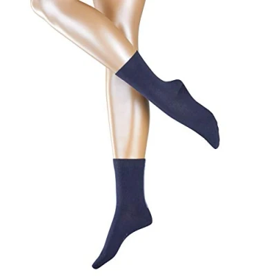 Image of ESPRIT Women&#039;s Accent Stripe 2 Pack Socks, Cotton, Blue (Marine 6120), 2.5 5 (Pack Of 2)