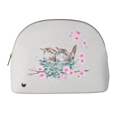 Image of Wrendale Designs &#039;Home Tweet Home&#039; Wren Large Cosmetic Bag