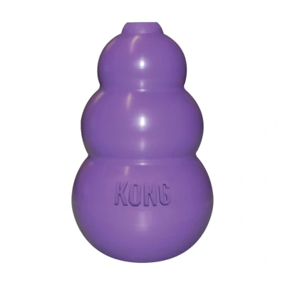Image of KONG Kitty KONG,Durable Natural Rubber Cat Toy Fun to Stuff with Kibble or Treats, Unpredictable Bounce