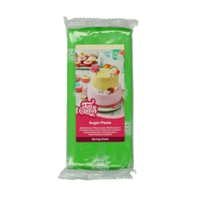 Image of FunCakes Sugar Paste Spring Green, Easy to Use, Smooth, Flexible, Soft and Pliable, Perfect for Cake Decorating, Halal, Kosher Gluten Free, 1 kg