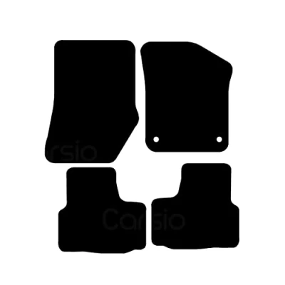 Image of Carsio Carpet Car Mats For Seat Mii 2012+ Onwards Tailored Fit Floor Mat Set Complete Accessory Black Custom Fitted All Weather, Anti Slip Backing &amp; Trim