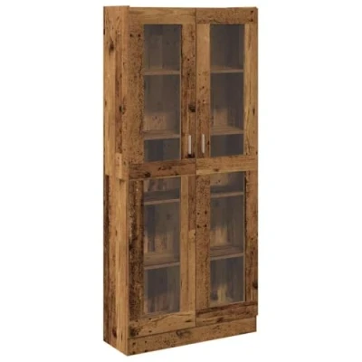 Image of vidaXL Highboard/Cabinet Old Wood Brown 82.5x30.5x185 cm Ample Storage for Living/Dining Room/Office