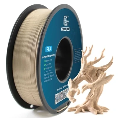 Image of PLA Filament 1.75mm, GEEETECH New 3D Printing for Printer and Pen, 1kg 1 Spool (Wood)