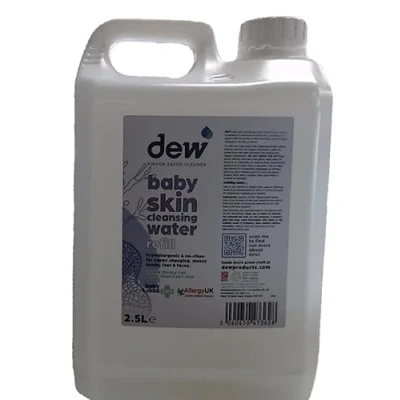 Image of Dew Baby Cleansing Water: 100% Natural Antibacterial Sanitiser Spray Hypoallergenic Sterilising of Hand, Bum, Face, Dummy &amp; Safe if Ingested. Cleans Skin Before Applying Nappy Rash Cream
