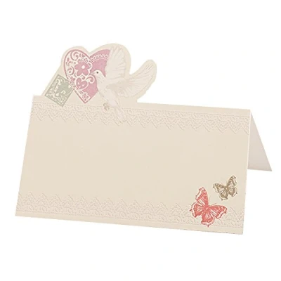 Image of Neviti With Love Place Cards, Paper, Ivory, 9.5 x 5 0.2 cm
