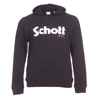 Image of Schott NYC Men&#039;s Swhood Hoodie, Black (Black Black), X Large