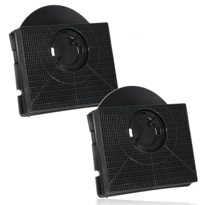 Image of Spares2go Carbon Vent Extractor Filter for Hotpoint HSFX HTU32 Cooker Hood (Pack of 2 Filters)