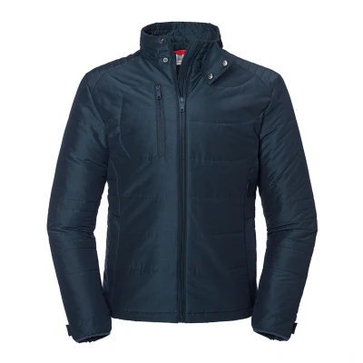 Image of Russell Athletic Mens Cross Padded Jacket (French Navy) Navy/Blue Size Large