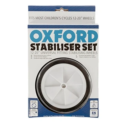 Image of Oxford Children&#039;s Universal Stabiliser Set for Bikes Black, 12 20 Inch, Packaging may vary