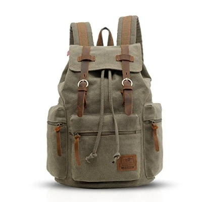 Image of FANDARE Vintage Backpack 15.6 Inch Laptop College Bag Work Travel Hiking Daypack Canvas