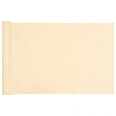 Image of vidaXL Balcony Privacy Screen Cream 500x120 cm PVC