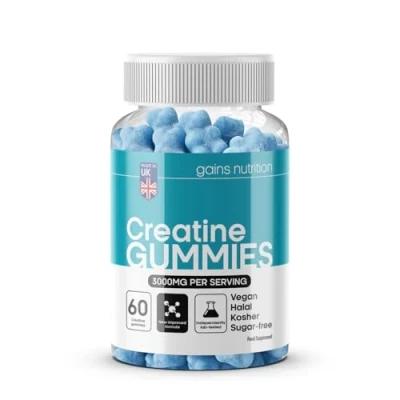 Image of GN Creatine Gummies 60 Chewable for Men &amp; Women 3000mg Monohydrate Per Serving Berry Flavour, Non GMO Suitable Vegans Vegetarians