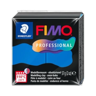 Image of STAEDTLER Polymer Modelling Clay FIMO Professional Oven Bake True Blue, 57g 1 Block, 8040 300