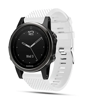 Image of TOPsic Compatible Fenix 5S Straps, Soft Silicone Quick Install Wrist Watch Strap for 5S/Fenix Plus/Fenix 6S/Fenix 6S Pro/Fenix 7S/Fenix 7S Solar/Fenix Sapphire Solar
