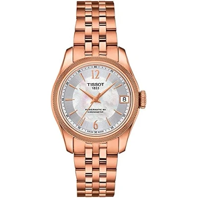 Image of Tissot Ballade Powermatic 80 Cosc WoMens Rose Gold Watch T1082083311700 Stainless Steel (archived) One Size