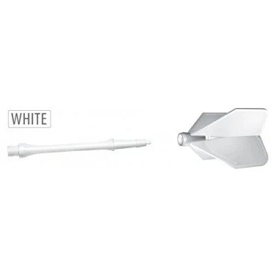 Image of Harrows CLIC System Dart Flights and Stems (White, Midi)