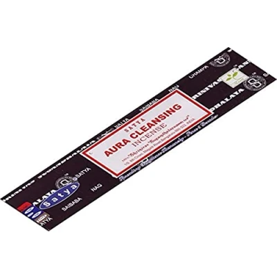 Image of Puckator Satya Nag Champa Incense Sticks Aura Cleansing, Mixed, Length 20cm
