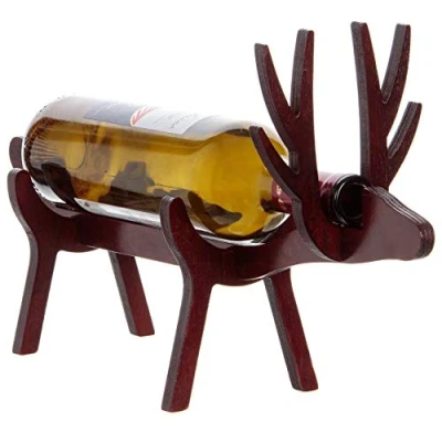 Image of Vinology Wooden Bottle Holder Reindeer