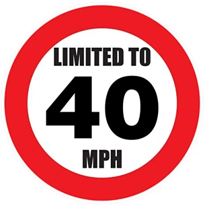 Image of 40 mph Speed Restriction Vinyl Sticker Lorry Van Car
