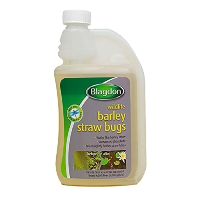 Image of Blagdon Natural Barley Straw Bugs, 500 ml, Pond Water Treatment, Clears Green Water, Suspended Algae and Blanketweed, Consumes Phosphate, Eats Organic Matter, Pet Wildlife Safe