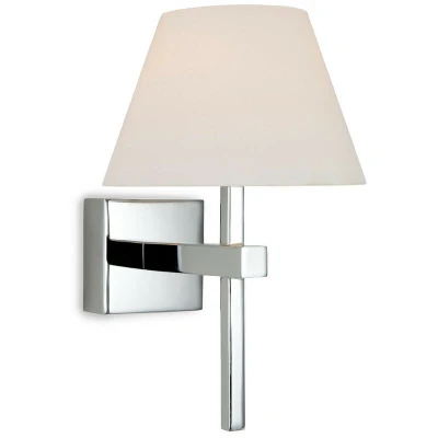 Image of Fabio 1 Light Bathroom Wall Chrome, Opal Glass IP44, G9